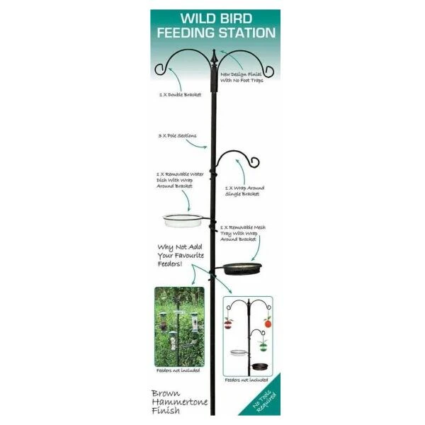 Vogelvoederstation Tuinvogels - Drie Voederhaken 8 Vogelvoederstation Tuinvogels - Drie Voederhaken - Afbeelding 6
