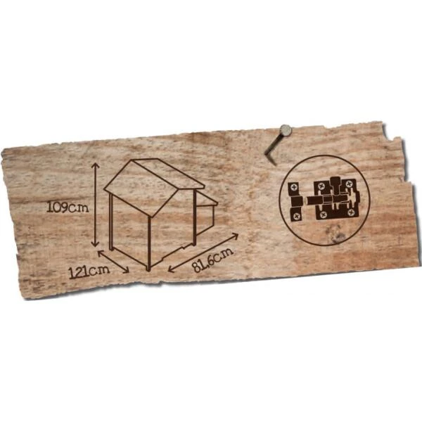 Woodland Kippenhok Goldie Bruin 121 × 81,6 × 109 Cm 4 Woodland Kippenhok Goldie Bruin 121 × 81,6 × 109 Cm - Afbeelding 2