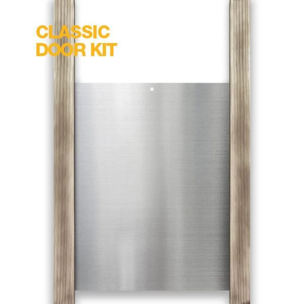 Aluminium Kippenluik Met Eiken Rails - 30 × 40 Cm 3 Aluminium Kippenluik Met Eiken Rails - 30 × 40 Cm