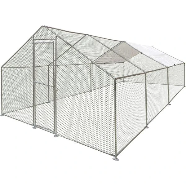Kippenren Doerak, Gegalvaniseerd 18 M² - 6 × 3 × 2 M 3 Kippenren Doerak, Gegalvaniseerd 18 M² - 6 × 3 × 2 M