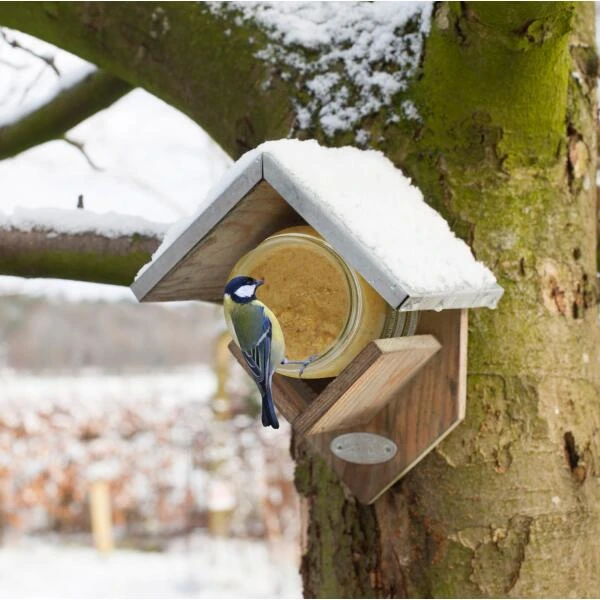 ESSCHERT DESIGN Pindakaaspothouder Met Zinken Dak 7 ESSCHERT DESIGN Pindakaaspothouder Met Zinken Dak - Afbeelding 5