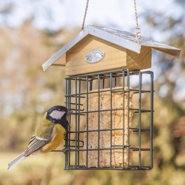 ESSCHERT DESIGN Vetblokhouder Met Zinken Dak 3 ESSCHERT DESIGN Vetblokhouder Met Zinken Dak