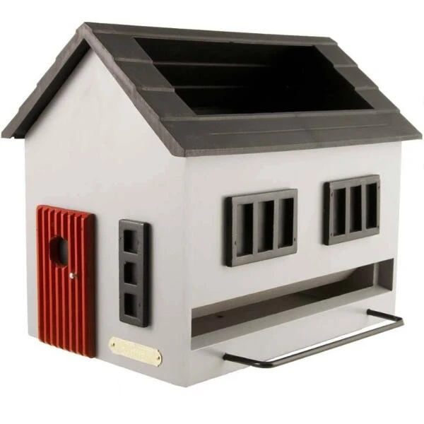 Voederhuis Met Bad, Grijs 4 Voederhuis Met Bad, Grijs - Afbeelding 2