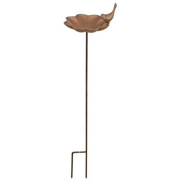 ESSCHERT DESIGN Voederschaal Bloem Met Vogel Op Prikker 4 ESSCHERT DESIGN Voederschaal Bloem Met Vogel Op Prikker - Afbeelding 2