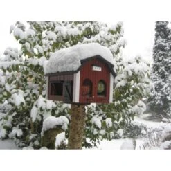 Vogelvoederhuis Landelijke Stijl - Barn Red 13 Vogelvoederhuis Landelijke Stijl - Barn Red -Tuinadvies voederschuur rood 1484052704 2 600