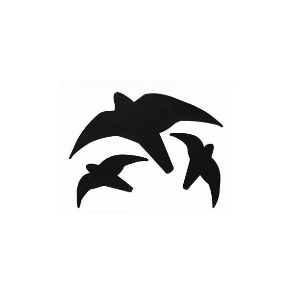 Vogelafweer Raamstickers Zwart - Set Van 3 Stuks 4 Vogelafweer Raamstickers Zwart - Set Van 3 Stuks - Afbeelding 2