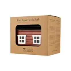 Vogelvoederhuis Met Bad - Rood -Tuinadvies vogelvoederhuis met bad rood 1660121020 2 600