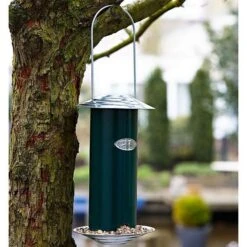 ESSCHERT DESIGN Vogelvoedersilo Voor Zaad In Metaal - Groen 8 ESSCHERT DESIGN Vogelvoedersilo Voor Zaad In Metaal - Groen -Tuinadvies vogelvoedersilo voor zaad groen 1484062254 2 600