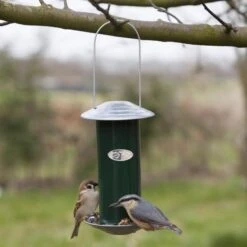 ESSCHERT DESIGN Vogelvoedersilo Voor Zaad In Metaal - Groen 9 ESSCHERT DESIGN Vogelvoedersilo Voor Zaad In Metaal - Groen -Tuinadvies vogelvoedersilo voor zaad groen 1484062254 3 600