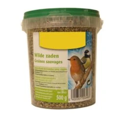 Voorkant 5 Vogelvoer Wilde Zaden 500 Gram