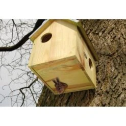 ESSCHERT DESIGN Nestkast Voor Eekhoorns - Naturel Hout -Tuinadvies woonhuisje eekhoorns naturel hout 1484053233 2 600